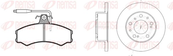 REMSA Комплект тормозов, дисковый тормозной механизм 8143.00