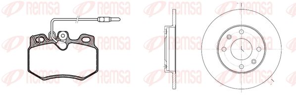 REMSA Комплект тормозов, дисковый тормозной механизм 8170.04