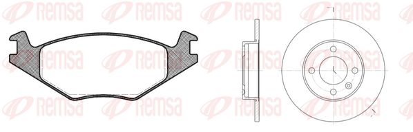 REMSA Bremžu komplekts, Disku bremzes 8171.02