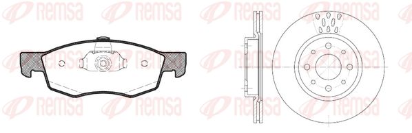 REMSA Комплект тормозов, дисковый тормозной механизм 8172.00