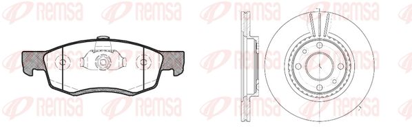 REMSA Комплект тормозов, дисковый тормозной механизм 8172.01