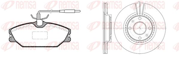 REMSA Комплект тормозов, дисковый тормозной механизм 8208.00
