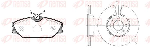 REMSA Комплект тормозов, дисковый тормозной механизм 8208.04