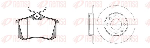 REMSA Комплект тормозов, дисковый тормозной механизм 8263.03