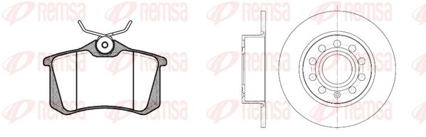 REMSA Комплект тормозов, дисковый тормозной механизм 8263.06