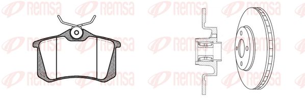 REMSA Комплект тормозов, дисковый тормозной механизм 8263.20