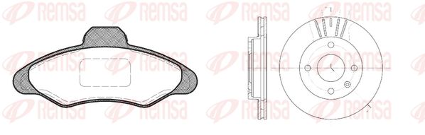 REMSA Комплект тормозов, дисковый тормозной механизм 8331.00