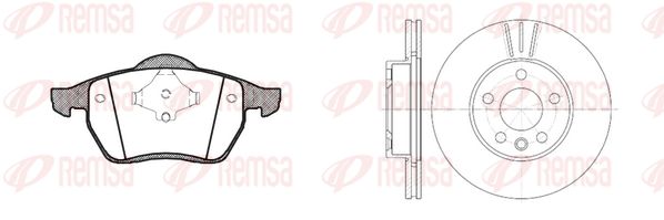 REMSA Комплект тормозов, дисковый тормозной механизм 8390.04