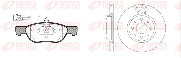 REMSA Комплект тормозов, дисковый тормозной механизм 8587.01