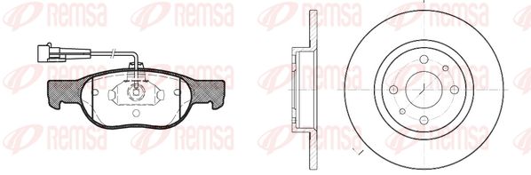 REMSA Комплект тормозов, дисковый тормозной механизм 8588.00