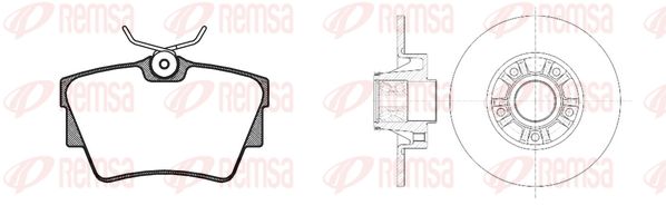 REMSA Комплект тормозов, дисковый тормозной механизм 8591.20