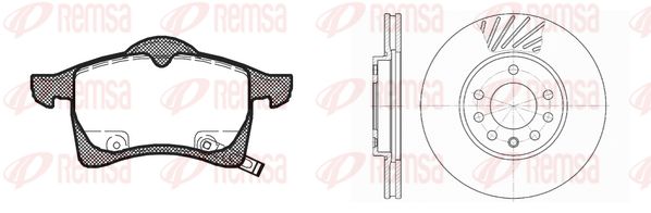 REMSA Комплект тормозов, дисковый тормозной механизм 8683.00