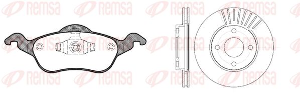 REMSA Комплект тормозов, дисковый тормозной механизм 8691.00