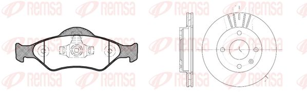 REMSA Комплект тормозов, дисковый тормозной механизм 8765.00