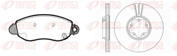 REMSA Комплект тормозов, дисковый тормозной механизм 8772.00