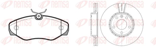 REMSA Комплект тормозов, дисковый тормозной механизм 8834.00