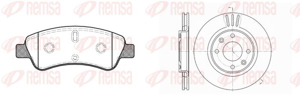 REMSA Комплект тормозов, дисковый тормозной механизм 8840.00
