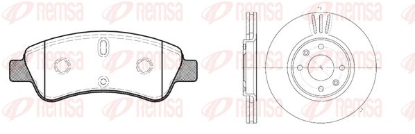 REMSA Комплект тормозов, дисковый тормозной механизм 8840.03