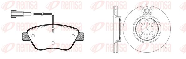 REMSA Комплект тормозов, дисковый тормозной механизм 8858.01