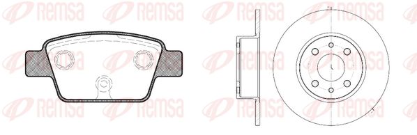 REMSA Комплект тормозов, дисковый тормозной механизм 8861.00