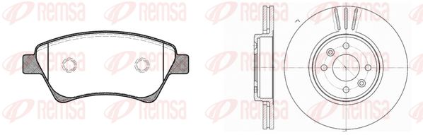 REMSA Комплект тормозов, дисковый тормозной механизм 8976.02