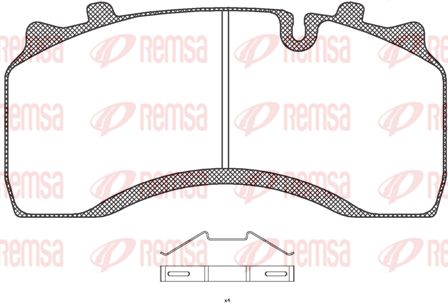 REMSA Комплект тормозных колодок, дисковый тормоз JCA 1032.00