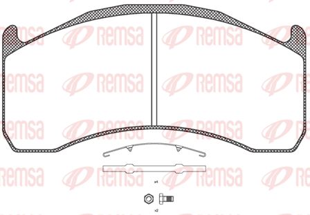 REMSA Комплект тормозных колодок, дисковый тормоз JCA 1072.00