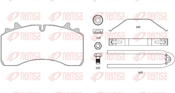 REMSA Комплект тормозных колодок, дисковый тормоз JCA 1075.80