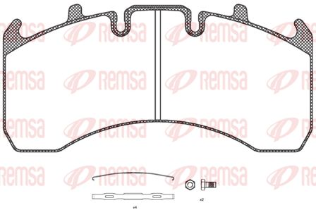 REMSA Комплект тормозных колодок, дисковый тормоз JCA 1156.00