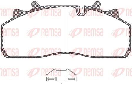 REMSA Комплект тормозных колодок, дисковый тормоз JCA 1254.00