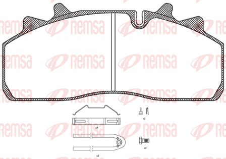 REMSA Комплект тормозных колодок, дисковый тормоз JCA 1254.80