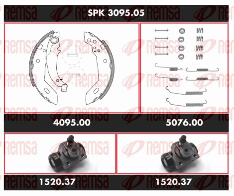REMSA Комплект тормозов, барабанный тормозной механизм SPK 3095.05