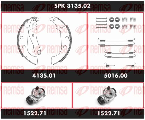 REMSA Комплект тормозов, барабанный тормозной механизм SPK 3135.02