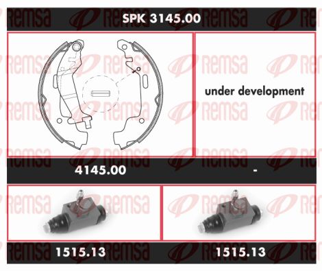 REMSA Bremžu komplekts, Trumuļu bremzes SPK 3145.00