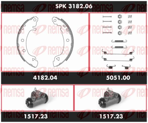 REMSA Комплект тормозов, барабанный тормозной механизм SPK 3182.06