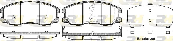 ROADHOUSE Комплект тормозных колодок, дисковый тормоз 21261.12