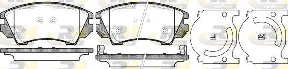 ROADHOUSE Комплект тормозных колодок, дисковый тормоз 21375.12