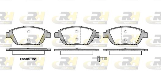 ROADHOUSE Комплект тормозных колодок, дисковый тормоз 21392.00