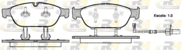 ROADHOUSE Комплект тормозных колодок, дисковый тормоз 21441.02