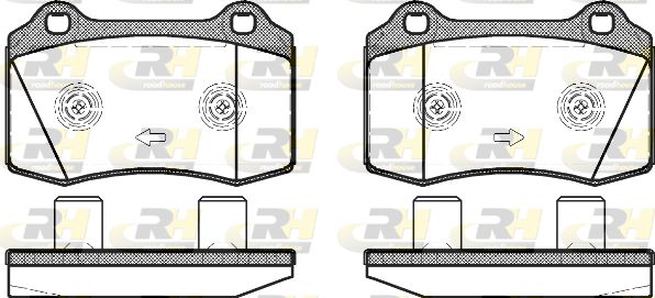 ROADHOUSE Комплект тормозных колодок, дисковый тормоз 2434.58