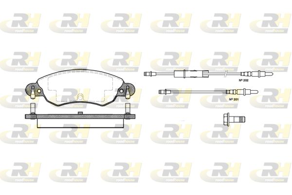 ROADHOUSE Комплект тормозных колодок, дисковый тормоз 2829.04