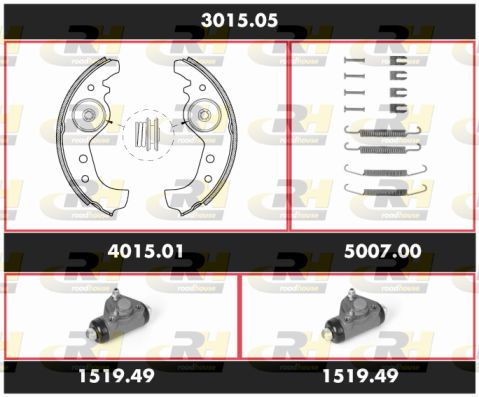 ROADHOUSE Bremžu komplekts, Trumuļu bremzes 3015.05