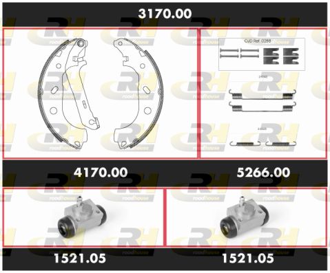 ROADHOUSE Комплект тормозов, барабанный тормозной механизм 3170.00