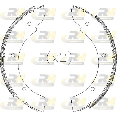 ROADHOUSE Барабанная тормозная колодка, стояночный тормоз 4711.00