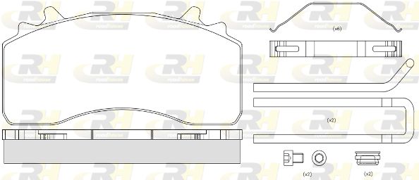 ROADHOUSE Комплект тормозных колодок, дисковый тормоз JSX 21526.80