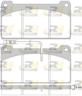 ROADHOUSE Bremžu uzliku kompl., Disku bremzes JSX 2823.40