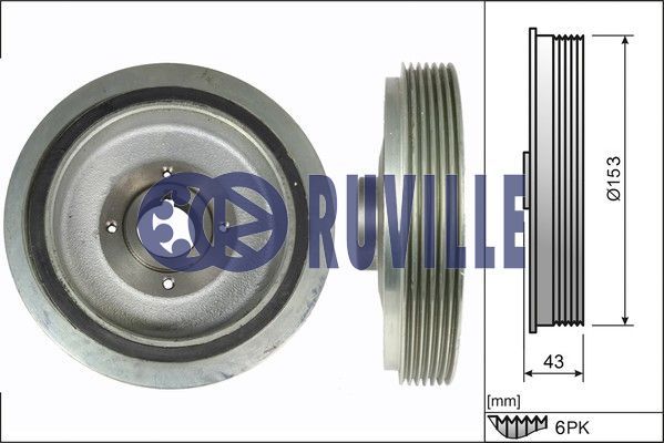 RUVILLE Piedziņas skriemelis, Kloķvārpsta 515901