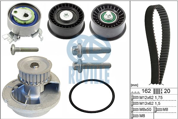 RUVILLE Водяной насос + комплект зубчатого ремня 55327722