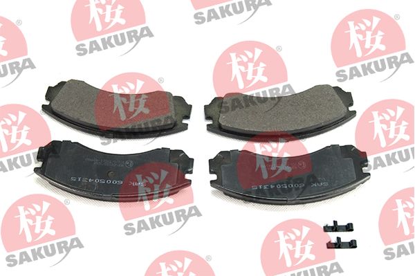 SAKURA Комплект тормозных колодок, дисковый тормоз 600-50-4315