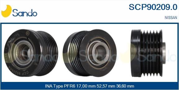 SANDO Ременный шкив, генератор SCP90209.0